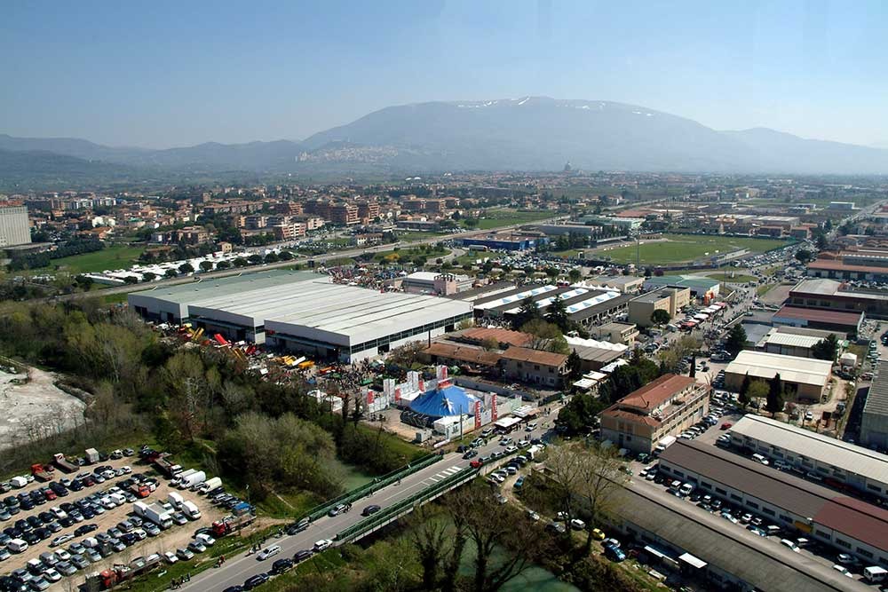 Umbria Fiere — vista aerea del polo fieristico